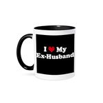 3dRose (mug_16589_4) I Love My Ex Husband - Two Tone Black Mug, 11oz