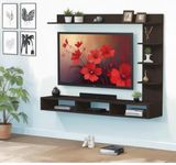 Clufrox 48 Inch Mdf C Shaped Wall Mounted Tv Unit, Floating Cabinet For Wall For Living Room/Kid'S Room/Bedroom Suitable For Upto 48 Inches Smart Tv (C Style Cabinet, Dark Wenge) - Wood