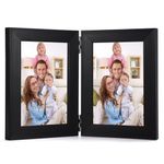 Giftgarden 3.5x5 Double Picture Frame With Clear Glass Display 5x3.5 Photo, Black