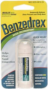 Benzedrex Inhaler Propylhexedrine Nasal Decongestant, 12 Count