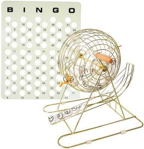 GSE Games & Sports Expert Professional Bingo Game Set with X-Large Bingo Cage, 1.5" Ping Pong Size Bingo Balls, Bingo Master Board. Great for Large Groups, Bingo Halls, Parties, Bingo Game Night