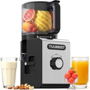 Cold Press Juicer Machine, 6.5" Large Feed Chute Masticating Extractor, Easy to Clean for Whole Fruits & Vegetables, High Yield