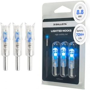 BALLISTA 8.8mm OD Lighted Nocks for Piercer Crossbow Bolts, Blue 3 Pack