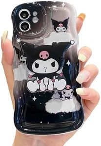 Rogsgic Phone Case for iPhone 6s Plus/6 Plus Cute Cartoon Soft TPU Protective Case Cover for Women & Girl,Black