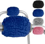 Vive Walker Handle Cushions (2-Pack) Extra Soft Sheepskin Grips - Padded Hand Cover Accessories for Folding Rolling Wheelchair, Rollator Handle, Senior, Elderly Grippers - Foam Padding for Disability
