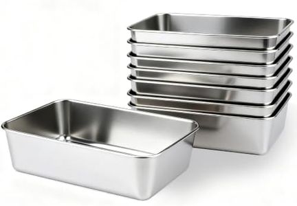 WAWINY 8-Pack 8.7x5.9 Stainless Steel Loaf Pan Fits 9x5 Parchment Paper