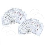 Eye Gel Pads, Lint Free Eyelash Patches, 100 Pairs Under Eye Gel Pads for Pro Salon and Individual Eyelash Extension (SILVER)