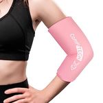 ComfiTECH Elbow Ice Pack for Tendonitis and Tennis Elbow Sleeve Reusable Gel Ice Wrap for Cold Therapy (Medium, Pink)