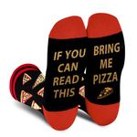 Funny Pizza Socks for Men Dad Women Teen Boys-If You Can Read This Bring Me Pizza Funny Fathers Day Birthday Easter Husband Gifts-Novelty Fun Funky Food Crazy Cool Socks-Christmas Stocking Stuffers