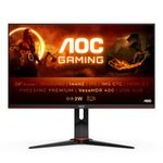 AOC Gaming U28G2XU2 - 28 INch 4K UHD Monitor, 144Hz, HDMI 2.1, IPS, 1ms GTG, HDR400, FreeSync Premium, Height Adjust (3840 x 2160 @ 144Hz, 370 cd/m², HDMI 2.1 / DP 1.4 / USB 3.2)