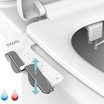 Soosi Ultra Slim Bidet, Self Cleaning Dual Nozzle (Frontal Rear/Feminine Wash) Hot&Cold Water Bidet for Toilet Non-Electric Bidets Toilet Seat Adjustable Water Pressure&Temperature,Easy to Install