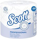 Scott® Professional 100% Recycled Fiber Standard Roll Toilet Paper (13217), with Elevated Design, 2-Ply, White, Individually Wrapped Rolls, (473 Sheets/Roll, 80 Rolls/Case, 37,840 Sheets/Case)