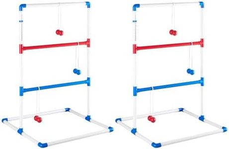OLIXIS Ladder Ball, Golf Tossing Ball Set for Ladder Toss Game, Ladderball Outdoor Games for Lawn & Backyard for Adults & Kids, Complete with 6 Bolas, Scoreboards & Carry Bag