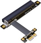 ADT-LINK Riser PCI-E 3.0 16x to x1 PCIe x16 x1 PCI Express Riser Mining Graphics Card Extension Cable R13SC 25cm with Power Line (No Power Cable)