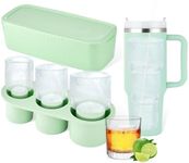 Echify Ice Cube Tray with Lid & Bin - Reusable Ice Cube Molds for 40oz 30oz 20oz Tumbler Easy Fill and Release Silicone Ice Maker Ice Trays for Freezer Chilling Cocktails Whiskey Drinks Coffee