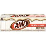 Zero Sugar A&W Root Beer, 12 FL OZ cans (24 cans)