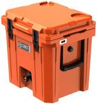 Cubix Outdoors QuadraX 20QT 2-in-1 Beverage Hard Dispenser & Cooler, Portable for Parties, Camping, Beach | Use as Water Jug or Sports Drink Cooler | Cold Retention 5 Days Ember Orange