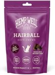 Hemp Well Cat Hairball Soft Chews for Cats, Organic USA Grown, Chicken Cheese & Catnip Flavor!