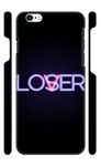 XTrust ' Glow Loser Lover ' Motivational Quotes Text in Black and White Premium Printed Hard Mobile Back Cover for Apple iPhone 7, 8