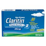Claritin Rapid Dissolve Allergy Medicine, 24-Hour Non-Drowsy Relief 10 mg, 10 Tablets