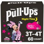 Pull-Ups Girls Potty Training Underwear, Easy Open Training Pants 3T-4T, Pull-Ups Night-Time for Toddlers, 60 ct, Giga Pack