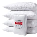 HOMESCAPES Pillow Protectors 4 Pack Quilted Top Pillow Covers Super Soft Hypoallergenic and Anti-Dust Mite Protectors with Diamond Quilting 48 x 74 cm