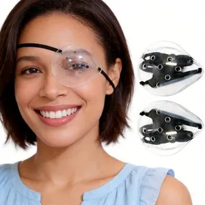 AMZVIO 2pcs Eye Shield After Cataract Surgery,Cataract Eye Shield for Sleeping With Extended Elastic Strap,Longer & Wider, Plastic Eye Patch Medical Sleep Patches for Adults After Surgery(Clear)