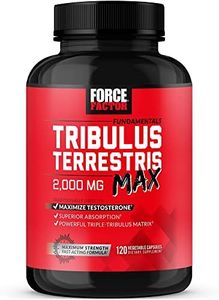 FORCE FACTOR Tribulus Terrestris Max for Men, Testosterone Booster and Male Vitality Supplement, for Superior Absorption, 2000mg, 120 Capsules