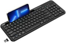 cimetech Bluetooth Keyboard, Dual Mode (BT 5.1+2.4G) Wireless Keyboard, Silent Computer Keyboard for Windows PC Laptop iPad Smartphone Tablet Android Mac