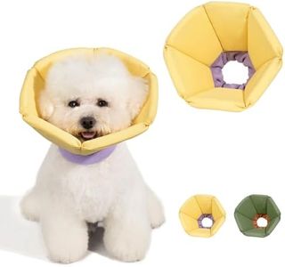 SOVARIN Cat Cone Collar Soft - Adjustable Recovery Collar for Cats & Small Dogs,Cute Waterproof E-Colar to Stop Licking & Scratching After Surgery Elizabethan Neck Cone(Yellow, XL)