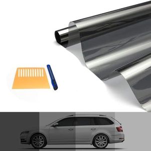 LEDON Window Film, 35% VLT 76cm x 7m Blackout Windows Tint Privacy Films Roll Screen Insulation Sun Shade Cover Sticker Home Room Office Car Tinting Tools, with Plastic Protector