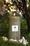 Winsome Decorative, Sage & Citrus Aromatic Paraffin Wax Rustic Big Pillar Candle, Size-3x6 inches, Smoke-Less & Drip-Less, for Diwali, Aromatherapy, Home Decoration,