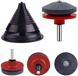 4 PCS Lawn Mower Blade Sharpener - Universal Multi-Sharp Rotary Lawnmower Sharpen Kit for Power Drill Hand Drill,Includes Blade Balancer