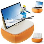 SAIJI Laptop Tablet Stand with Pillow, Tablet Pillow Holder Washable Lycra with Magnetic Support Structure Compatible with 7 to 15" Devices(Orange)