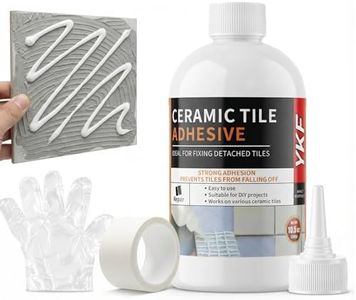 Heavy Duty Tile Adhesive & Repair Glue (10.5oz) – Strong Bonding Kit for Loose Ceramic, Porcelain & Stone – Instant Fix for Hollow Floors & Walls – Easy Squeeze, No-Mess Application