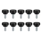 uxcell M6 x 10mm Male Thread Knurled Clamping Knobs Grip Thumb Screw on Type 10 Pcs