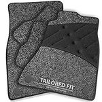 Car Mats FOR Hyundai Santa Fe HYBRID (7 Seater) 2021+ Anthracite Carpet & Black Ribbed Trim & Black Full Width Heel Pad [SAPP-2614]