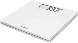 Soehnle Style Sense Safe 100 Digital Scales, Extra-Large LCD Display 3.5 cm, Bathroom Scales With Non-Slip Feet, Flat Personal Weighing Scales, White