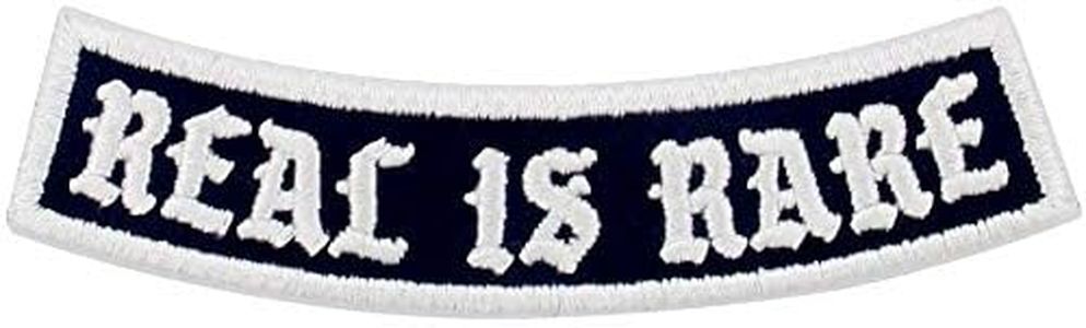 Real Is Rare Patch Embroidered Biker Applique Iron On Sew On Emblem