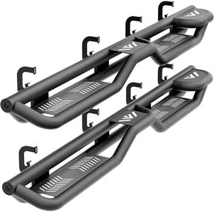 YZONA Crew Cab Running Boards Compatible for 2007-2018 Chevy Silverado & GMC Sierra 1500, 2007-2019 Chevrolet Silverado & GMC Sierra 2500 HD 3500 HD CrewCab Two Raised Steps Side Steps Nerf Bar
