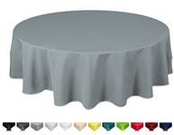 Home Direct Quality Round Fabric Tablecloth Table Cover 140cm 55" Light Grey