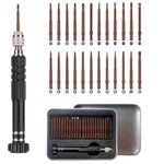 BAKESHU 24-in-1 Mini Screwdriver Set, Miniature Screwdriver, Tiny Precision Screwdriver, Eyeglasses, Sunglasses, Watches, Jewelry, Cell Phone Repair Screwdrivers(Black)