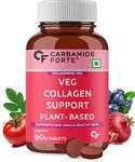 Carbamide Forte 100% Veg Collagen Builder Tablets | Plant Based Collagen Supplements for Skin & Hair - 90 Veg Tablets