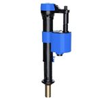 PlumbEZ Adjustable Bottom Entry Toilet Fill Valve with ½" UK Brass Threads - Cistern Fill Valve with Delayed Fill, Quiet Operation, Telescopic Height 8"-12" & Water Saving Filter - Brass Threads