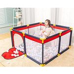 BabyGo Fence Jumbo Size Theme Ball Pool for Kids Indoor and Outdoor (Balls not Included) (101cm x 101cm x 64cm) Multicolor…