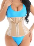 LUXURY-VITA Short Torso Waist Trainer For Women Lower Belly Fat Workout Tummy Control Waist Cincher Body Shaper Corset Girdle