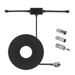 AEDIKO FM Radio Antenna FM Dipole Antenna with Adapter for Yamaha Marantz Bose Wave Stereo Receiver Indoor Pioneer Onkyo Music System FM Radio