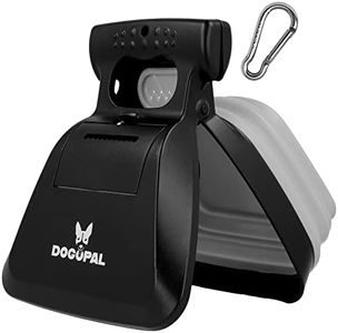 DOGOPAL Ramasse Crotte pour Chien ou Chat, avec Compartiment pour Distributeur de Sacs à Déjection Canine - Comprends 15 Sacs à Crotte pour Chien (Gris, L)