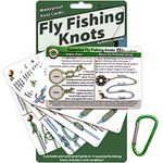 Fly Fishing Knot Cards - Waterproof Guide to 14 Essential Fly Fishing Knots - Includes Mini Carabiner