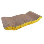 Sniffr Cat Scratcher Cardboard Reversible Pad with Catnip Corrugated Reversible Wave Cat Scratching Board Lounge Sofa BedCat Scratcher Cardboard Reversible Cat Scratching Pad (Cat ScratcherTrough)